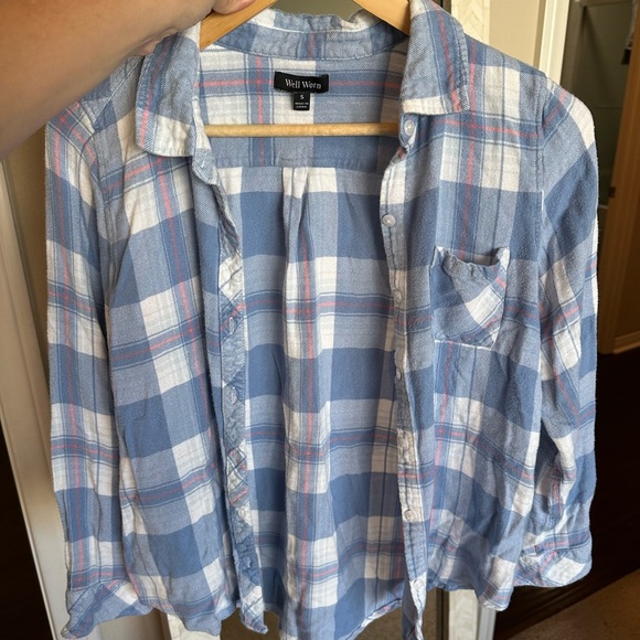 Well Worn Blue and White Checkered Shirt - Picture 1 of 5